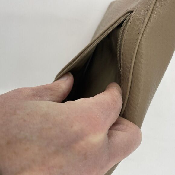 Tan Sac Strapless Small Purse "Tan" Faux Leather Sophisticated Elegant - Picture 4 of 16